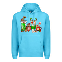 Ocean Blue Elf coffee cups Premium Hoodie - NancyCooperArtShop
