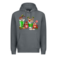 Rock Elf coffee cups Premium Hoodie - NancyCooperArtShop
