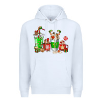 White Elf coffee cups Premium Hoodie - NancyCooperArtShop