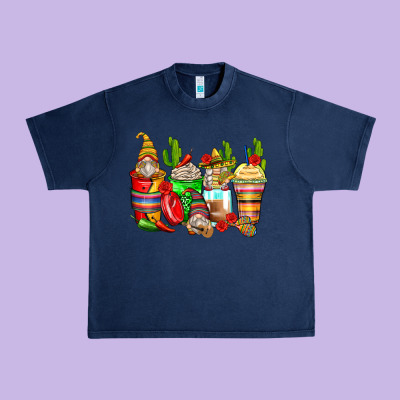 Mexican Gnomes Coffee Cups Urban Heavy Tee Designed By Zillion Design Studio