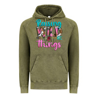 Vintage Olive raising wild things Vintage Hoodie - texasbilliewilder