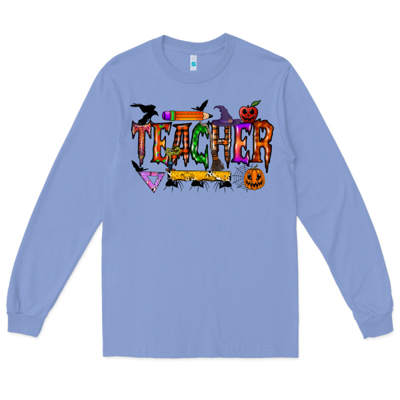 Teacher Halloween Long Sleeve Tee by RacoonDesign | Teevron