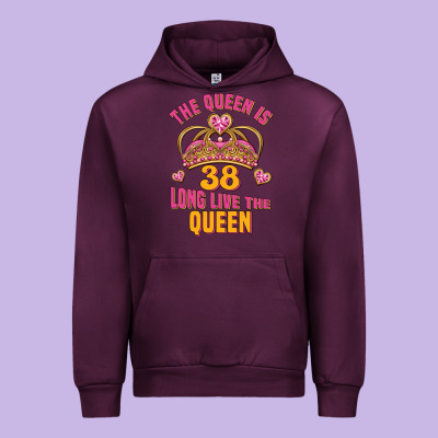 The Queen Is 38 Long Live The Queen Urban Hoodie Designed By Jasminsmagicworld