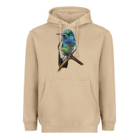 Mushroom Ruby Throcuted Hummingbird Heavyweight Hoodie - LillyAllenDesigns