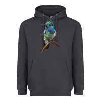 Smoke Ruby Throcuted Hummingbird Heavyweight Hoodie - LillyAllenDesigns