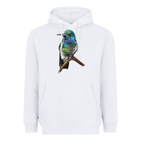 White Ruby Throcuted Hummingbird Heavyweight Hoodie - LillyAllenDesigns