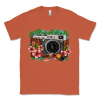 Copper floral lotus leaf film roll vintage camera Classic Tee - FaDigitalArtStudio