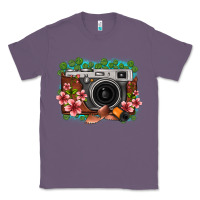 Lavender floral lotus leaf film roll vintage camera Classic Tee - FaDigitalArtStudio