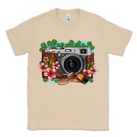 Mushroom floral lotus leaf film roll vintage camera Classic Tee - FaDigitalArtStudio