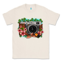 Natural floral lotus leaf film roll vintage camera Classic Tee - FaDigitalArtStudio