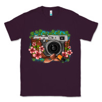 Plum floral lotus leaf film roll vintage camera Classic Tee - FaDigitalArtStudio