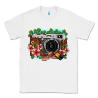 White floral lotus leaf film roll vintage camera Classic Tee - FaDigitalArtStudio