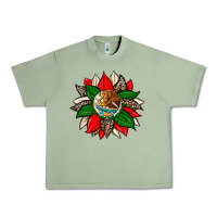 Oil Green mexican flag sunflower Urban Heavy Tee - Zillion Design Studio