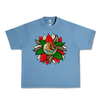 Pebble Blue mexican flag sunflower Urban Heavy Tee - Zillion Design Studio
