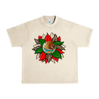 Mexican Flag Sunflower Urban Heavy Tee | Teevron