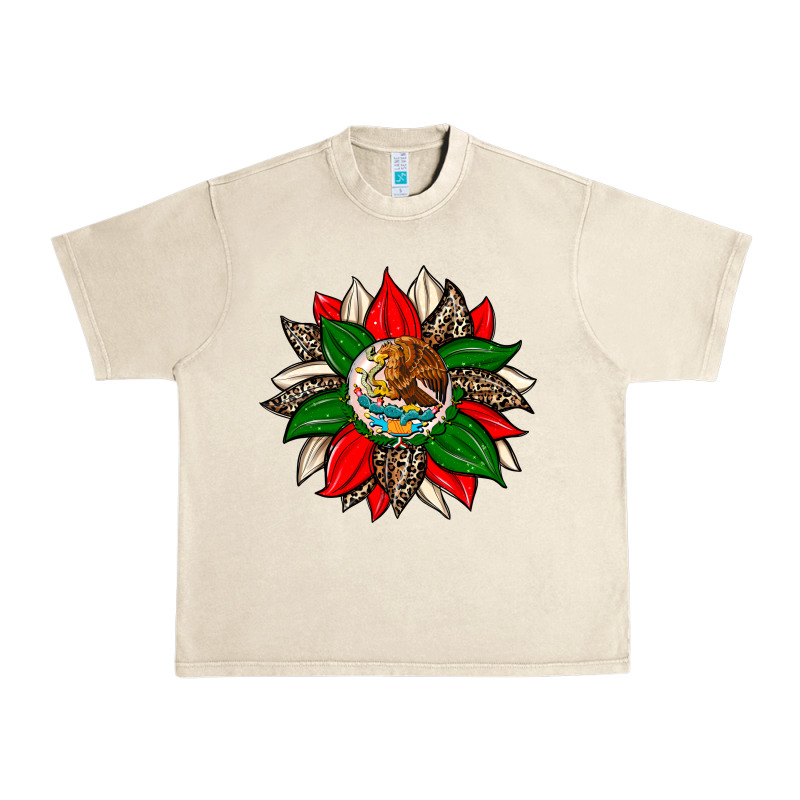 Mexican Flag Sunflower Urban Heavy Tee by Zillion Design Studio | Teevron