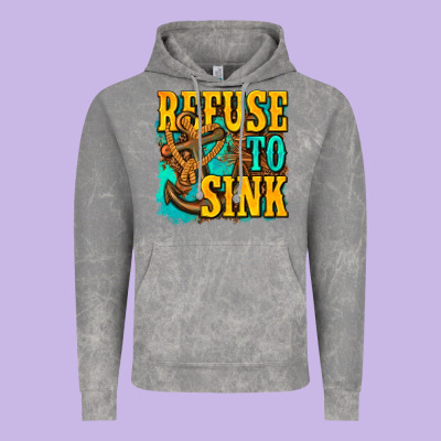 Refuse To Sink Western Vintage Hoodie Designed By Texasbilliewilder