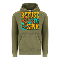 Vintage Olive refuse to sink western Vintage Hoodie - texasbilliewilder