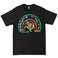 Black texas map sunflower leopard cowhide aztec turquoise gemstone rainbow Premium Tee - Artiststas