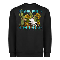 Black grow wild sun child tbw Heavyweight Sweatshirt - texasbilliewilder