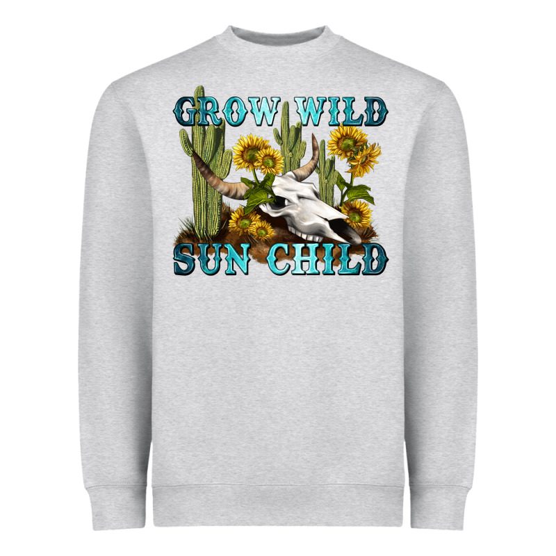 Grow Wild Sun Child Tbw Heavyweight Sweatshirt by texasbilliewilder | Teevron