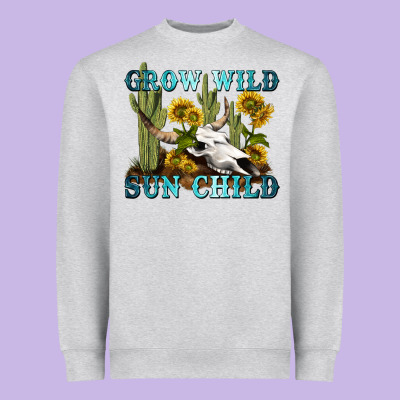 Heavyweight Sweatshirt grow wild sun child tbw