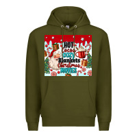 Army Green hot cocoa cozy blankets christmas movies tumbler Premium Hoodie - MaliasSmallBusiness