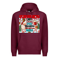 Burgundy hot cocoa cozy blankets christmas movies tumbler Premium Hoodie - MaliasSmallBusiness