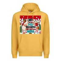Mustard hot cocoa cozy blankets christmas movies tumbler Premium Hoodie - MaliasSmallBusiness