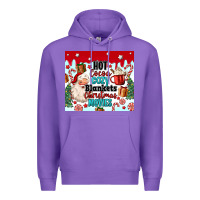 Purple hot cocoa cozy blankets christmas movies tumbler Premium Hoodie - MaliasSmallBusiness