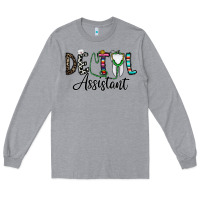 Heather Grey dentalassistant Long Sleeve Tee - CowhideDigitalArt