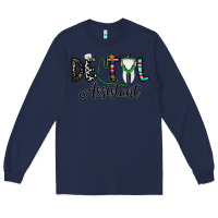 Navy dentalassistant Long Sleeve Tee - CowhideDigitalArt
