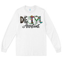 White dentalassistant Long Sleeve Tee - CowhideDigitalArt