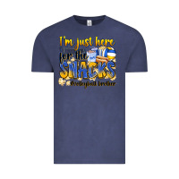 Vintage Denim i'm just here for the snacks #volleyball brother Vintage Tee - Zillion Design Studio