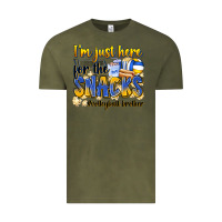 Vintage Olive i'm just here for the snacks #volleyball brother Vintage Tee - Zillion Design Studio