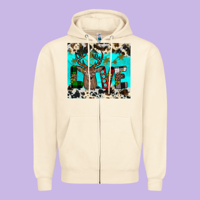 Christmas Love Zipper Hoodie Designed By Jahusdesignshop