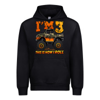 Black i'm three this is how i roll monster truck birthday Urban Hoodie - Jasminsmagicworld