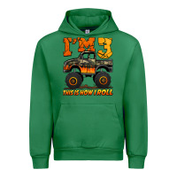 Emerald i'm three this is how i roll monster truck birthday Urban Hoodie - Jasminsmagicworld
