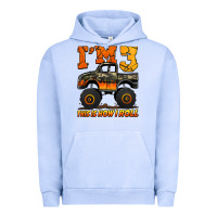 Pigment Grape Ice i'm three this is how i roll monster truck birthday Urban Hoodie - Jasminsmagicworld