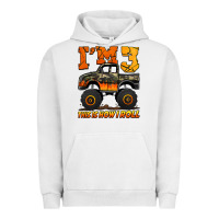 Pigment Lunar Rock i'm three this is how i roll monster truck birthday Urban Hoodie - Jasminsmagicworld