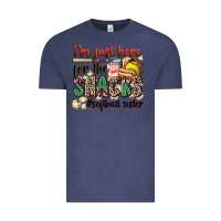 Vintage Denim i'm just here for the snacks #softball sister Vintage Tee - Zillion Design Studio