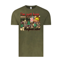 Vintage Olive i'm just here for the snacks #softball sister Vintage Tee - Zillion Design Studio