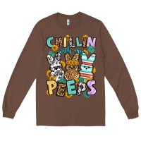 Chestnut Chillin with my peeps Easter Long Sleeve Tee - OliviaCreatesArt