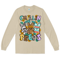 Mushroom Chillin with my peeps Easter Long Sleeve Tee - OliviaCreatesArt
