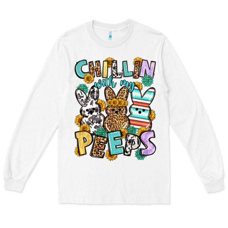 Chillin With My Peeps Easter Long Sleeve Tee by OliviaCreatesArt | Teevron