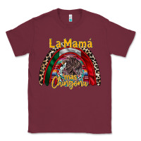 Burgundy la mama mas chingona Classic Tee - RacoonDesign
