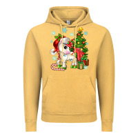 Vintage Mustard Christmas unicorn Vintage Hoodie - Zillion Design Studio