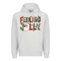 Dove Grey Feeling Jolly Premium Hoodie - NancyCooperArtShop
