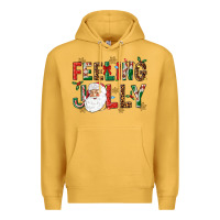 Mustard Feeling Jolly Premium Hoodie - NancyCooperArtShop