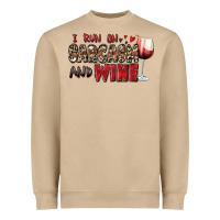 Mushroom i run on sarcasm and wine Heavyweight Sweatshirt - Zillion Design Studio